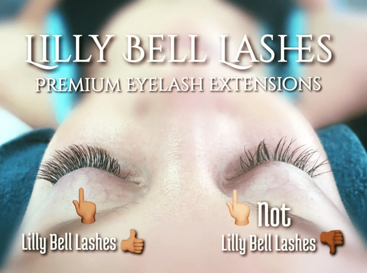 why lash extensions comparison of lilly bell lashes with competitor
